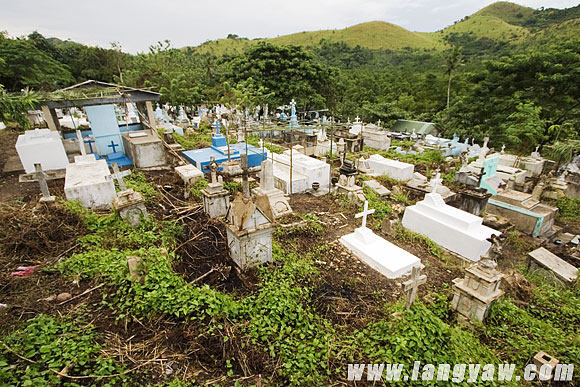 The cemetery located at a hillside far from the town. Forced segregation of lepers from the country meant living and dying in this island.