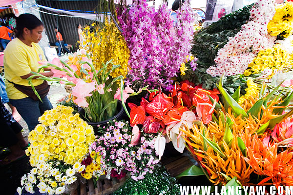A street near Carbon market is closed to traffic for flower vendors to spread their wares. 