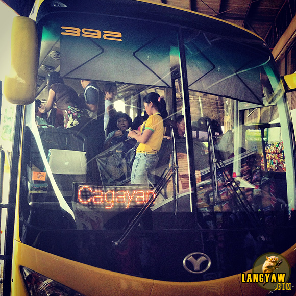 Airconditioned bus at the Butuan bus terminal