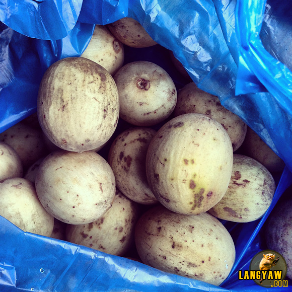 Sweet lanzones sold by the handful in the Gingoog City bus terminal