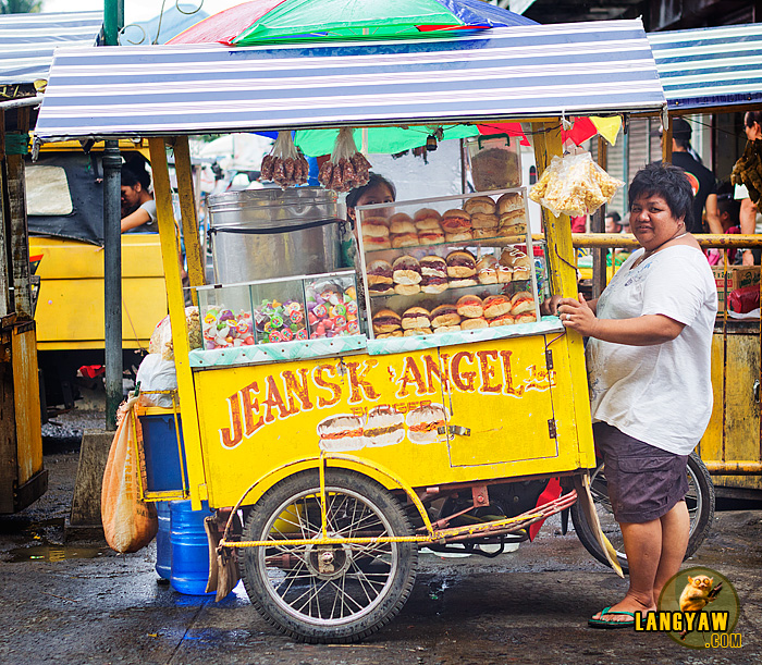 Alona Alferez, 37 year old vendor has been selling her sandwiches for the past 17 years.