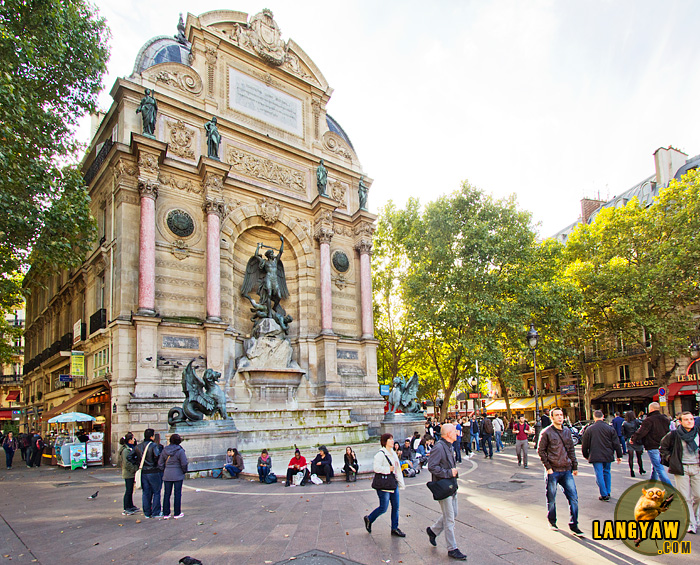 The popular and historic Place St. Michel at the 5th Arrondissement 