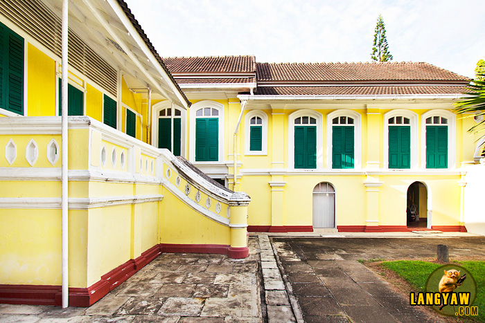 Beautiful yellow walled structures at the back of Balai Besar