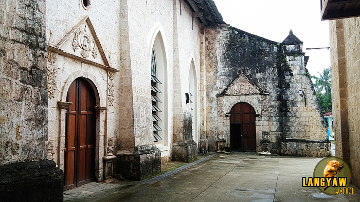 Outside of the coral stone church