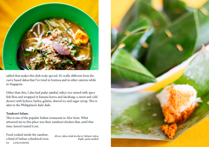 Another page spread on food in Alor Setar