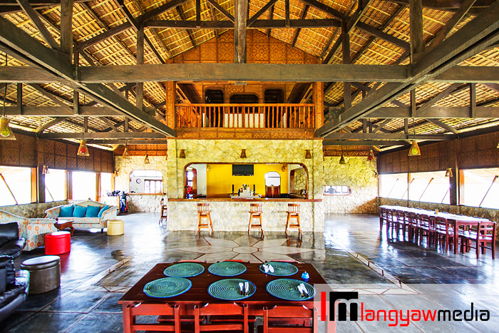 The dining and entertainment area of the mountain retreat