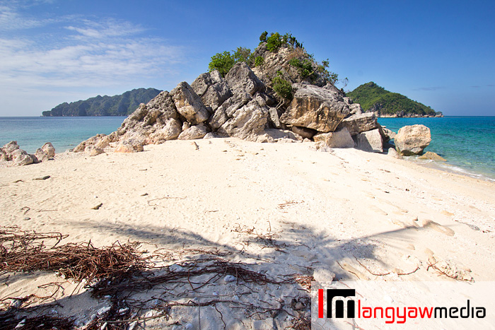 View of the rocky outcrop of Cabugao Dako