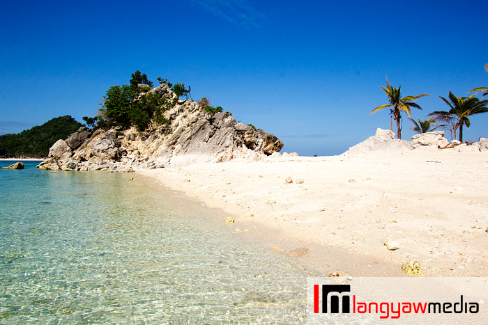 The white sand beach, clear waters