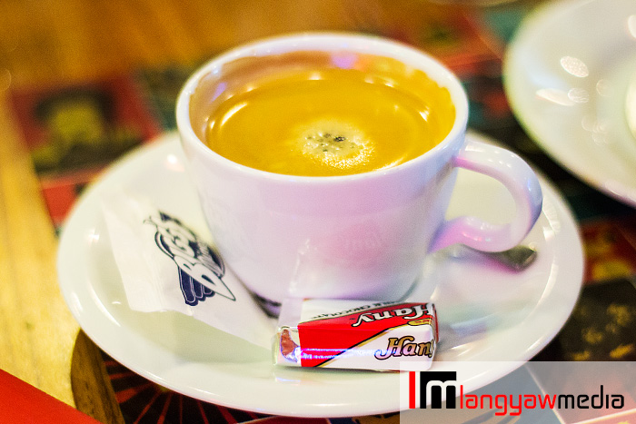 Hot brewed coffee with Hany chocolate