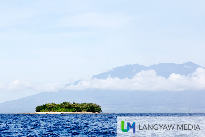 Aguirangan Island with Mt. Isarog in the background