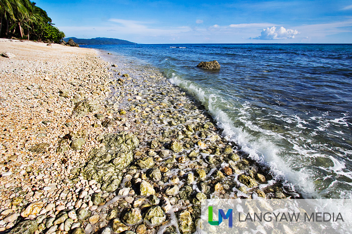Rocky but beautiful beach in Minalabac's Bagolatao coast