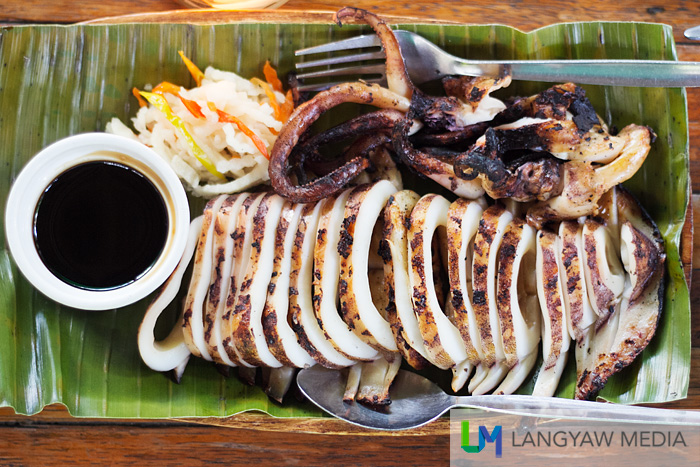 Grilled squid is tender and not over cooked. Fresh and sweet