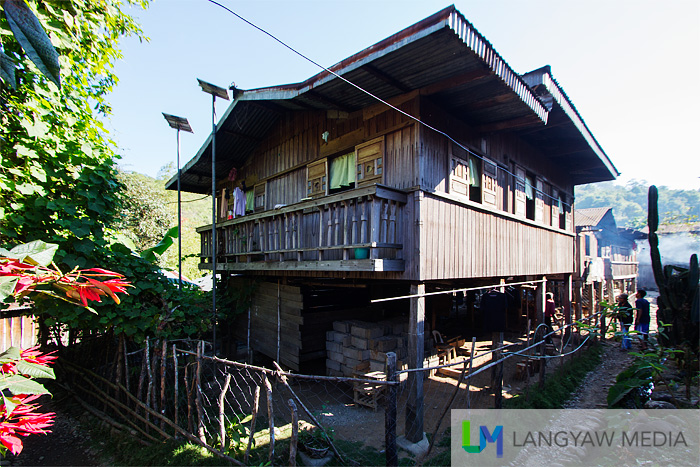 A typical wooden house in Barangay Agsimao in Tineg