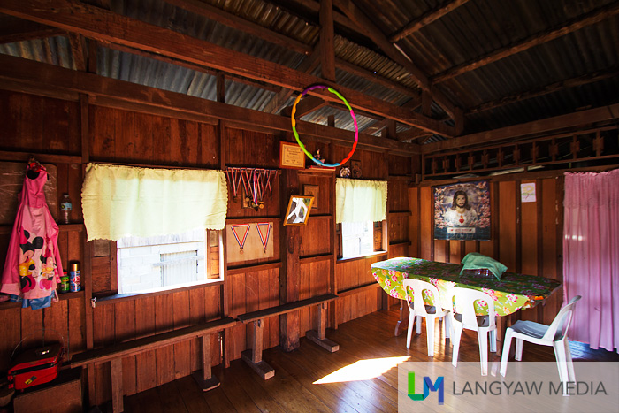 Interior of a wooden house