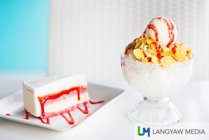 Frozen's red velvet ice cream cake and exotic durian