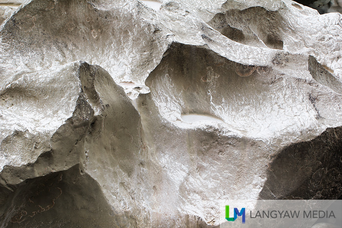 Rocks carved and smoothened by centuries of water flow 