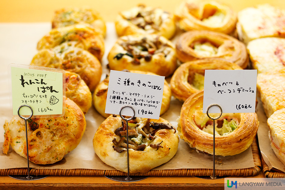 Different kinds of filled breads 