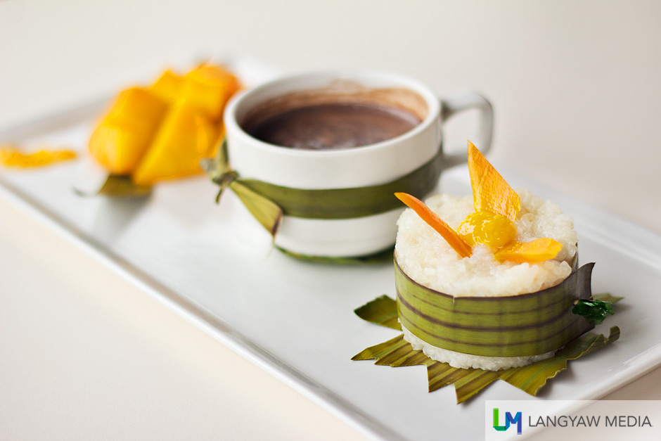 Very delicious and memorable puto paired with sweet ripe mango and hot chocolate