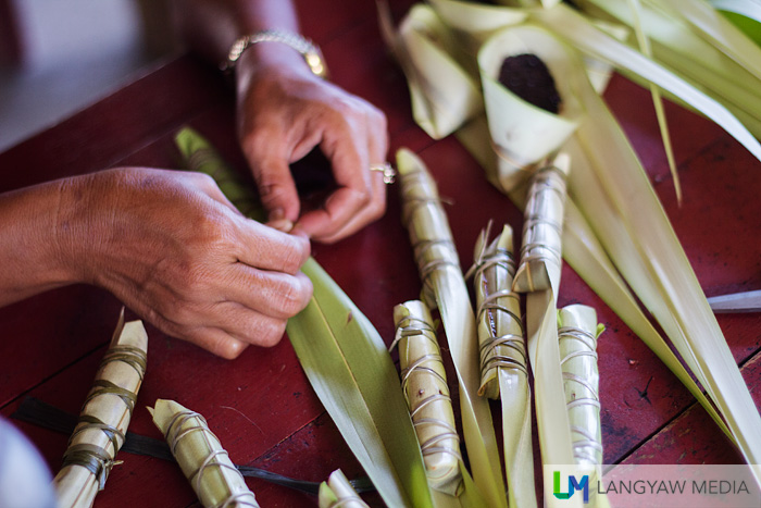 preparing the suman for double wrapping