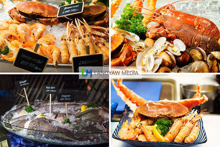 The different seafood especially flown in from Europe for the Fish and Oysters Market food and dining concept. Other than the langoustines, which I only have seen in cooking shows, my eyes were keen on the king crab legs.