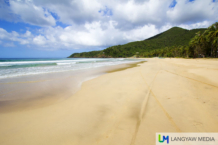 Not as white as other beaches but the sand is fine