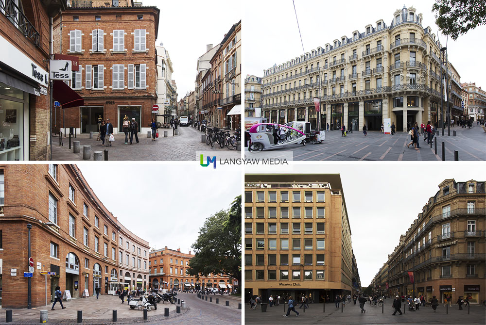 Various buildings around the city. Exploring Toulouse