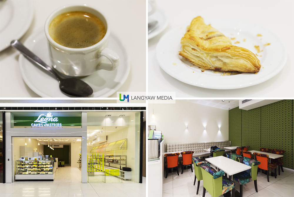 Clockwise from top left: A good cup of coffee for just P40, oh so flaky tuna turnover, bottom right and left, the new branch at SM Seaside City Cebu