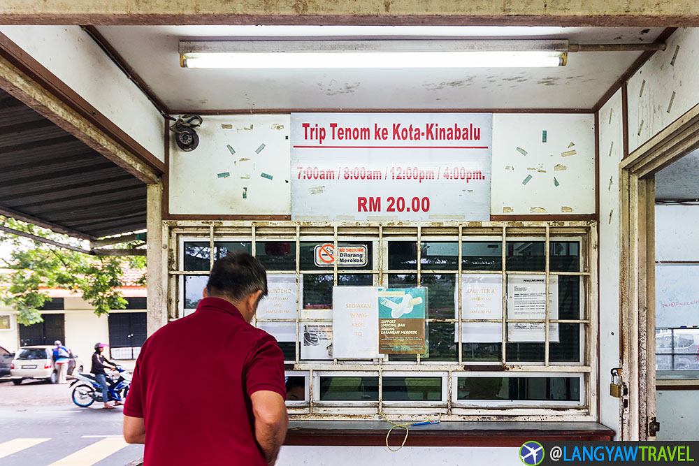 Tenom to Kota Kinabalu bus